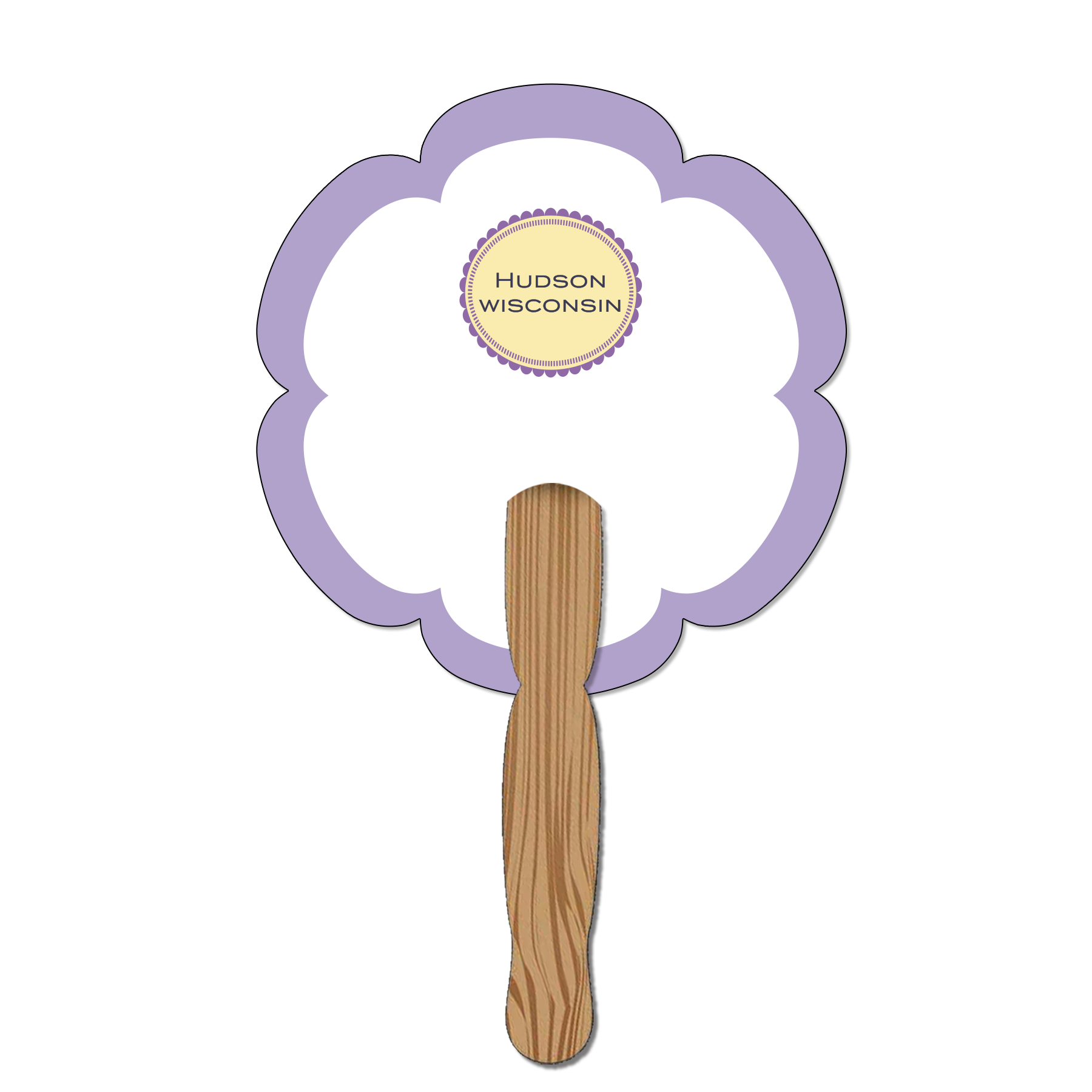 Hand Held Paper Fan - Flower 2